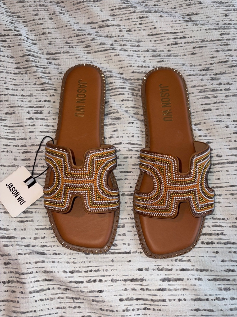 Jason Wu Randi Beaded Slide Sandals